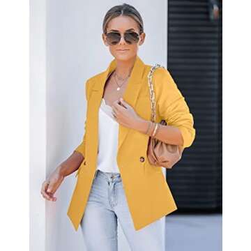 luvamia Blazer Jackets for Women Work Casual Office Long Sleeve Fashion Dressy Business Outfits