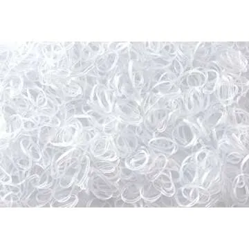 Youxuan 1000-Pack Elastic Hair Ties Non-slip Rubber Hair Bands for Girls, Clear