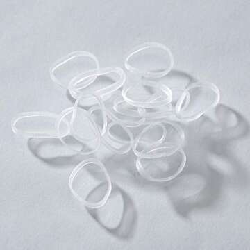 Youxuan 1000-Pack Elastic Hair Ties Non-slip Rubber Hair Bands for Girls, Clear