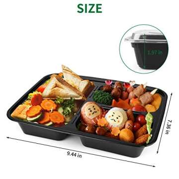 Durable 10 Pack Meal Prep Containers for Easy Food Storage