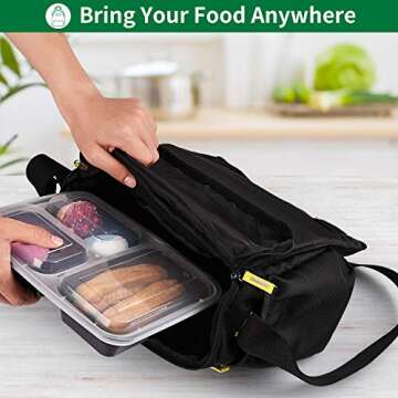 Durable 10 Pack Meal Prep Containers for Easy Food Storage