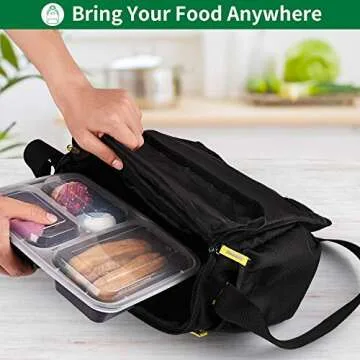 Durable 10 Pack Meal Prep Containers for Easy Food Storage