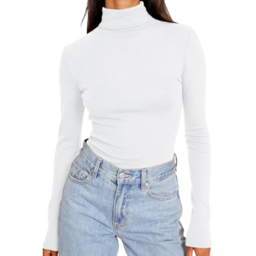 Trendy Queen Women's Turtleneck Long Sleeve Shirts - Ultimate Comfort & Style