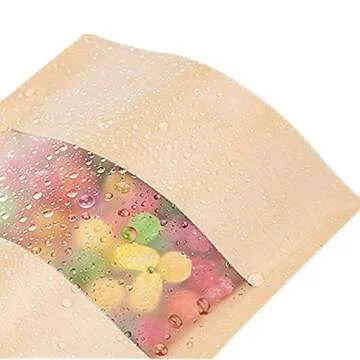 Buy Kingrol Resealable Kraft Paper Bags - 300 Pack