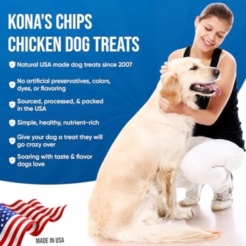 KONA'S CHIPS Chicken Jerky Treats for Dogs Made in USA