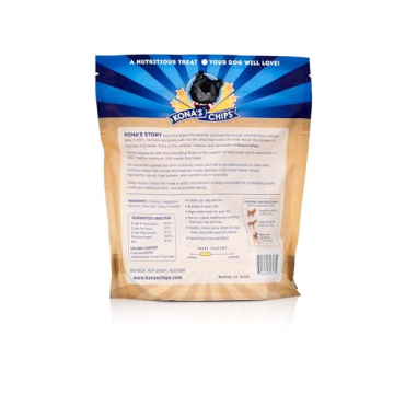 KONA'S CHIPS Chicken Jerky Treats for Dogs Made in USA