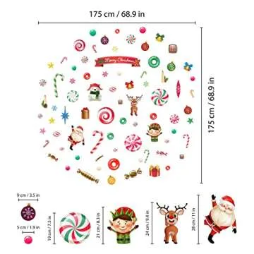 WALPLUS Christmas Window Clings for Festive Decorations
