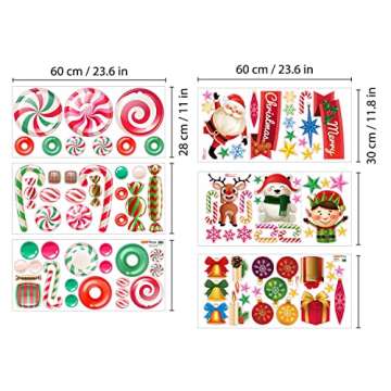 WALPLUS Christmas Window Clings for Festive Decorations