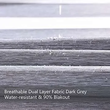 Persilux Custom Blackout Window Shades Zebra Blinds (24" W X 72" H, Dark Grey) Dual Layer Roller Sheer Shades Light Control for Day and Night Shades for Windows and Home, Easy to Install