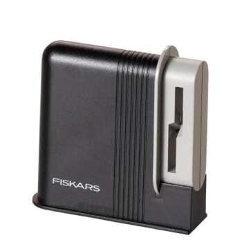 Fiskars Clip-Sharp, Total Length: 4 cm, Plastic, 1000812 Scissors Sharpener, one size, Black