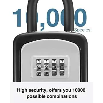 Puroma 4-Digit Key Lock Box for Homes and Renters