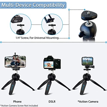 Fugetek Portable Mini Tripod for Phones and Cameras