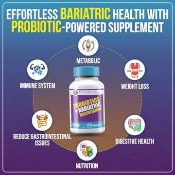 ProCare Health Probiotic Bariatric Multivitamin with Iron 45mg (60 Count) - 15 Billion CFU Bariatric Probiotic Fast Dissolving Veggie Capsules to Support Gut and Immune Health in Bariatric Patients