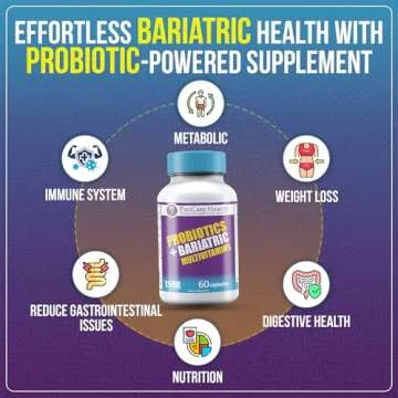 ProCare Health Probiotic Bariatric Multivitamin with Iron 45mg (60 Count) - 15 Billion CFU Bariatric Probiotic Fast Dissolving Veggie Capsules to Support Gut and Immune Health in Bariatric Patients