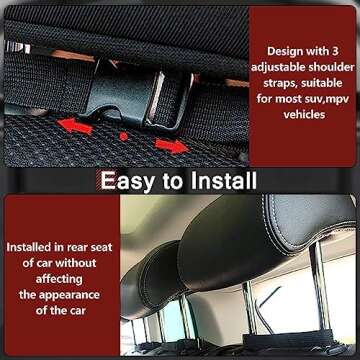 AOPHY Car Trunk Organizer, Large Capacity Backseat Hanging Large Storage with 7 Pockets, Waterproof Collapsible Backseat Hanging Organizer, Cargo Storage Bag for SUV, Truck, MPV