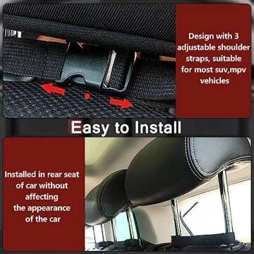 AOPHY Car Trunk Organizer, Large Capacity Backseat Hanging Large Storage with 7 Pockets, Waterproof Collapsible Backseat Hanging Organizer, Cargo Storage Bag for SUV, Truck, MPV