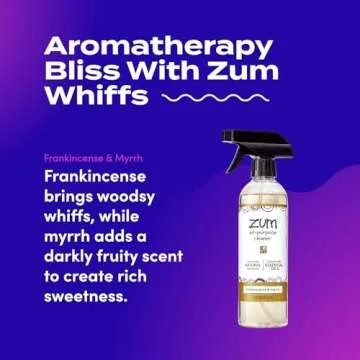 Zum by Indigo Wild All-Purpose Cleaner - Natural Multipurpose Cleaner Made with Essential Oils, Baking Soda & More - Frankincense & Myrrh, 16 fl oz