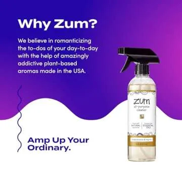 Zum by Indigo Wild All-Purpose Cleaner - Natural Multipurpose Cleaner Made with Essential Oils, Baking Soda & More - Frankincense & Myrrh, 16 fl oz