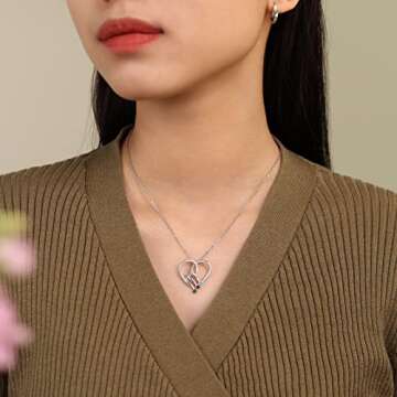 Mothers Necklace, Birthstone Necklesses for Mom Personalized Necklaces for Women Engraved Names Jewelry Gift (Engrave Name, 4 names)