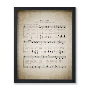 Poster Master Silent Night Poster - Christmas Song Sheet Print - Sheet Music Art - Holiday Gift for ...