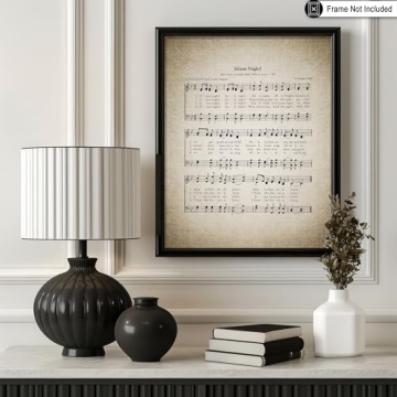 Silent Night Poster | Christmas Song Sheet Art Print