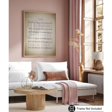 Silent Night Poster | Christmas Song Sheet Art Print