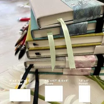 tumuarta Watercolor Sketchbook, 7.5x5, 140 LB, 300GSM, 100% Cotton Paper, Cold Press, 24 Sheets,48 Pages, Watercolor Journal for Use As Travel Sketch Book and Mixed Media Pad On The Go