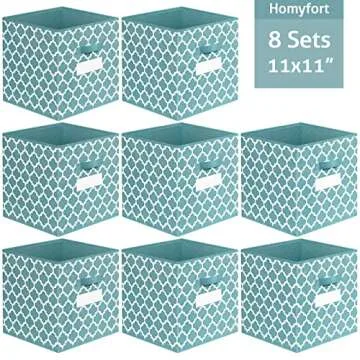 Homyfort 11x11 Cube Storage Organizer Bins Set of 8