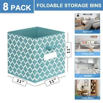 Homyfort 11x11 Cube Storage Organizer Bins Set of 8