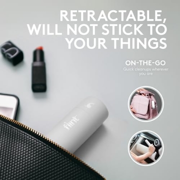 Flint Classic White Mini Lint Roller - Travel Size & Effective