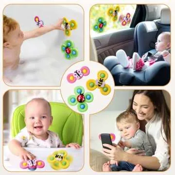 Baby Toys 6-12 Months, Montessori Toys for 1 Years Old, 6-in-1 Set Infant Toys with Sensory Toys, Spinner Toys for Babies, Baby Blocks, Stacking Toys, Learning Toys Gifts for Toddler Newborn, 32PCS