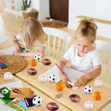 Garma 28 Pack Valentines Gift Cards with Mini Foam Sport Balls Bulk Toys for Kids Classroom Exchange Prizes and Goodie Bags Stuffers, Valentines Stress Relief Party Favor Toys