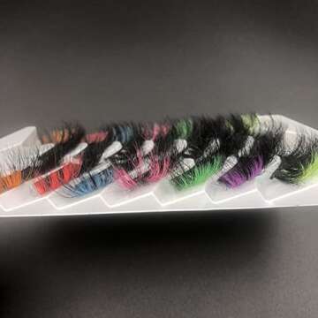 Mikiwi 25mm Colored Mink Lashes Pack, 7 Pairs Mix Color Drametic Long 25mm Real Mink Eyelashes With Color on end, Fluffy Mink Colored Eyelashes, Colorful Lashes With Orange/Red/Pink/Blue/Green/Purple