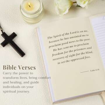 JUBTIC Prayer Journal for Woman, Bible Journal with Verse, 60 Weeks Scripture, Faith & Devotional Journal, Christian Planner, Bible Study Notebooks for Note Taking, Religious Christian Gifts for Women