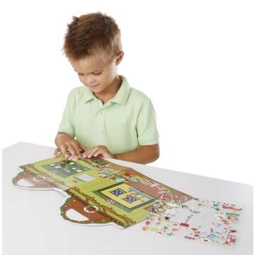 Melissa & Doug Puffy Sticker Activity Book: Santa's Workshop - 52 Reusable Stickers