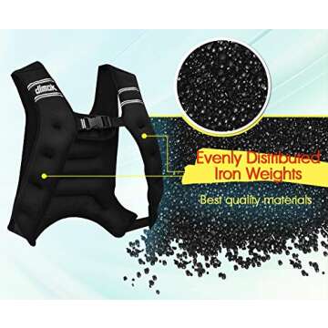 dimok Sport Weighted Vest 12 pounds Cardio Strength Training Workout Equipment Body Weight Vest for Running Walking Men Women Youth (12 LBS)