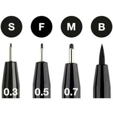 Faber-Castell Art & Graphic Pitt Artist Pen India Ink Pen, Black, Wallet Of 4, For Art, Craft, Drawing, Sketching, Home, School, University, Colouring