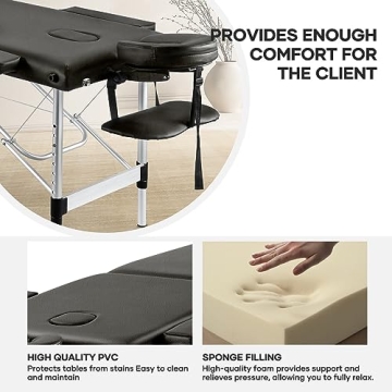 Professional Adjustable Portable Massage Table for SPA Therapy