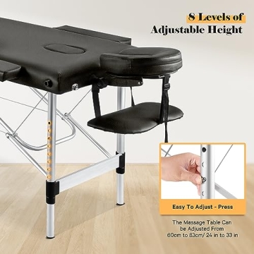 Professional Adjustable Portable Massage Table for SPA Therapy