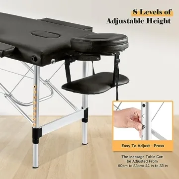 Professional Adjustable Portable Massage Table for SPA Therapy