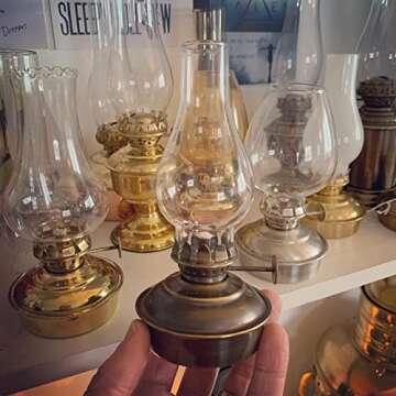 Vermont Lanterns Brass Mini Small Oil Lamp 6.5" (Brass)