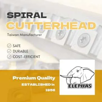 ELEPHAS 8" Spiral Cutter head for Jointer with 28 Inserts