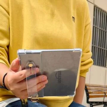 Stylish UMUBUHOMS Clear Kindle Oasis Hand-held Case
