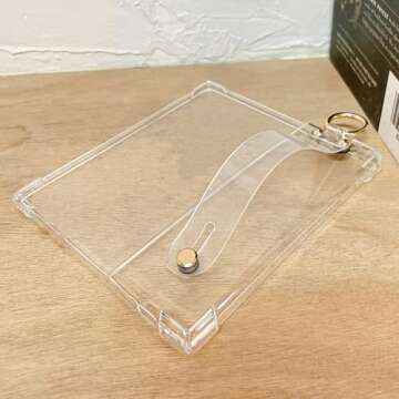 UMUBUHOMS Hand-held Clear Case for 7 Inch Kindle Oasis (10th Generation,2019 and 9th Generation,2017) Lightweight, Scratch-Proof Portable Buckle Silicone Cover (Hand Strap Style)