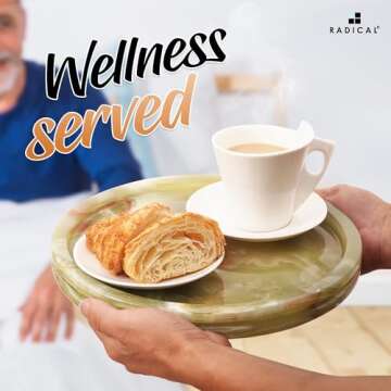 Handmade Green Onyx Marble Round Tray for Serving Food