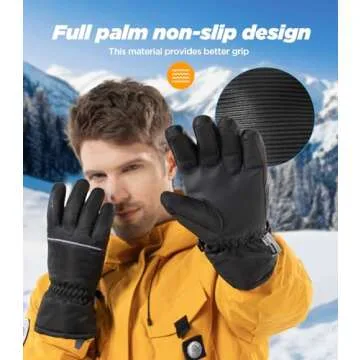 TIBISI Waterproof Ski Gloves - Thermal Comfort for Winter Activities