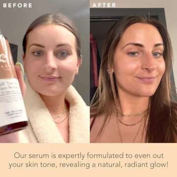 Face Tanner Serum - USA Made with Natural & Organic Ingredients, Sunless Self Tanner for Face with A...