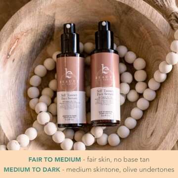 Face Tanner Serum - USA Made with Natural & Organic Ingredients, Sunless Self Tanner for Face with Anti-Aging Hyaluronic Acid, Non Toxic Bronzing Serum for Streak-Free Fake Tan & Natural Glow