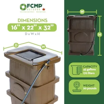 Slimline 45 Gallon Rain Barrel - Eco-Friendly Water Saver