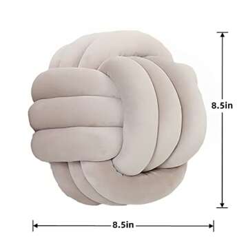 Knot Pillow Ball Round Cushion Pillows, Children Room Decoration Plush Toys Calming Stress Relief To...